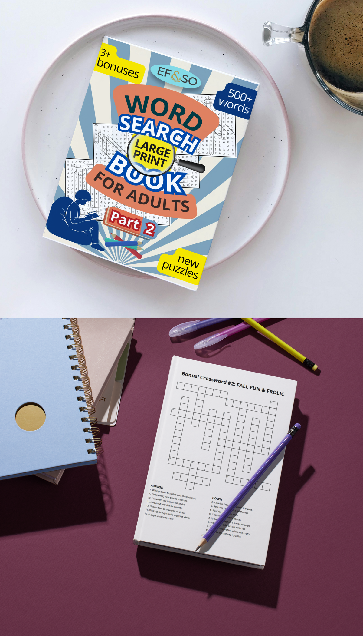 EF&SO Series. Word Search Book for Adults: Large Print. PART 2. (Printable PDF)