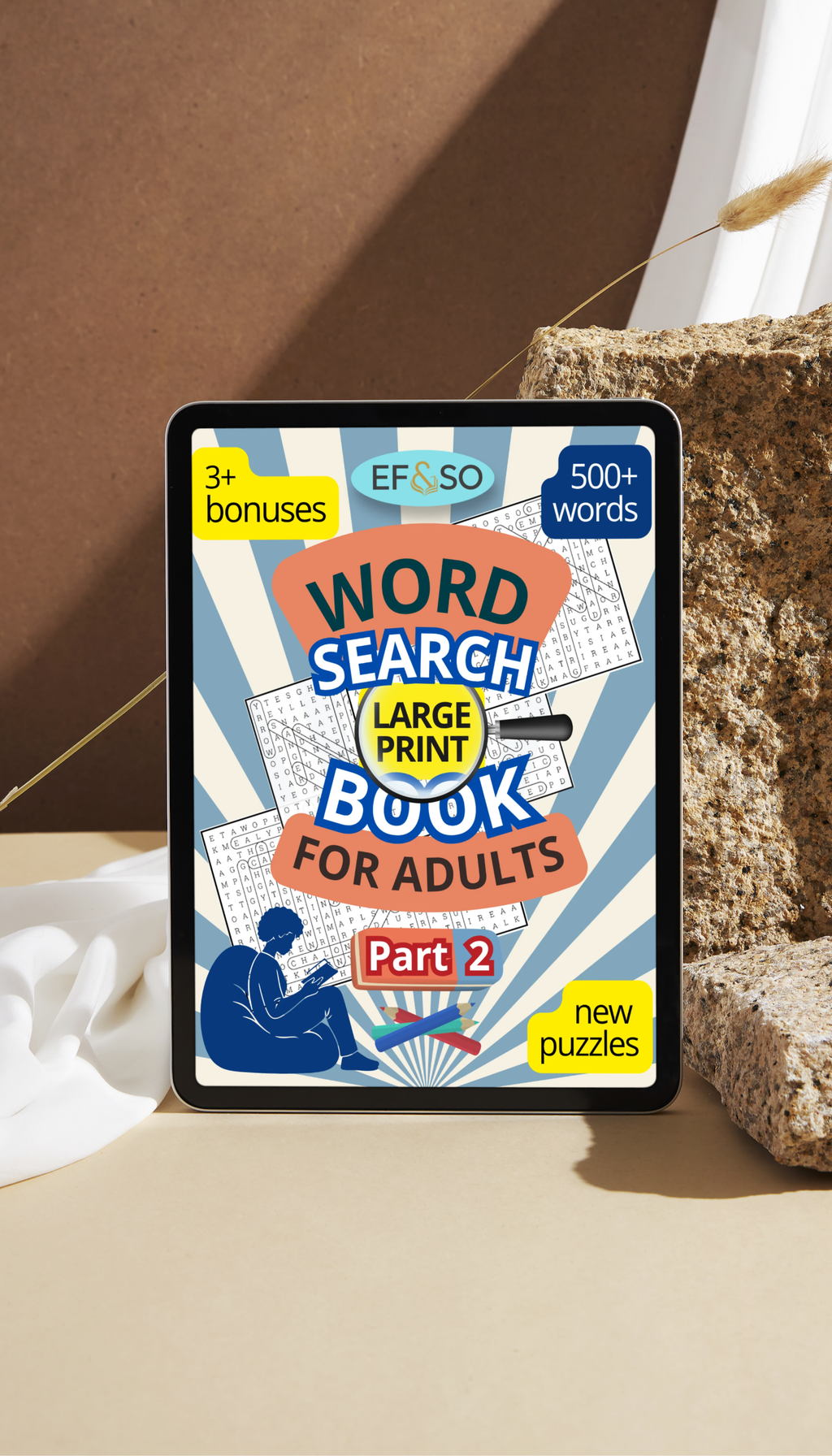 EF&SO Series. Word Search Book for Adults: Large Print. PART 2. (Printable PDF)