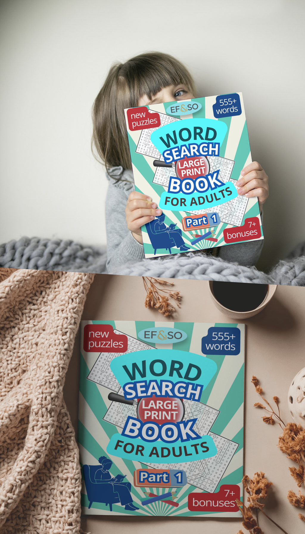 EF&SO Series. Word Search Book for Adults: Large print. PART 1. (Printable PDF)