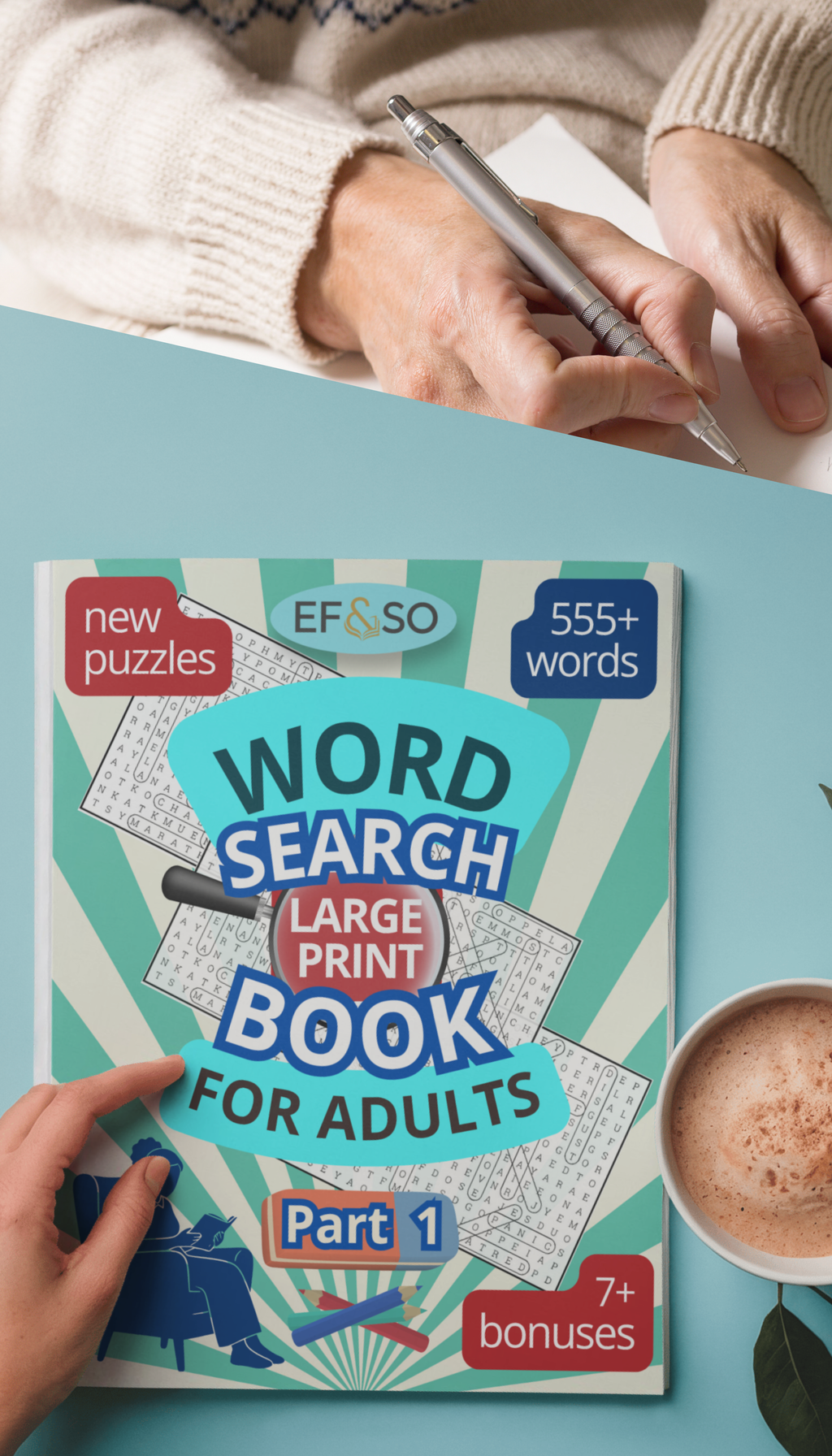 EF&SO Series. Word Search Book for Adults: Large print. PART 1. (Printable PDF)