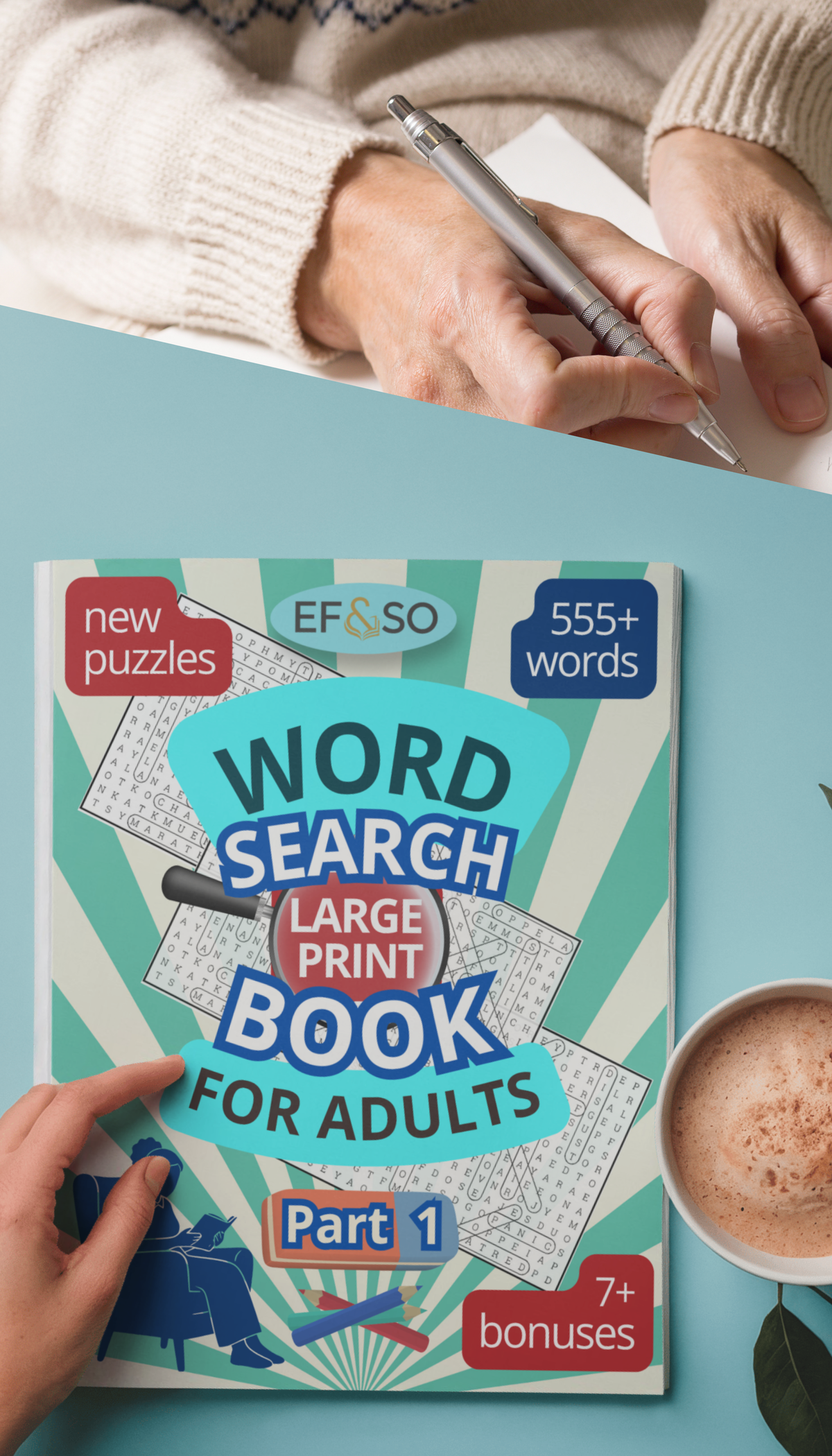 EF&SO Series. Word Search Book for Adults: Large print. PART 1. (Printable PDF)