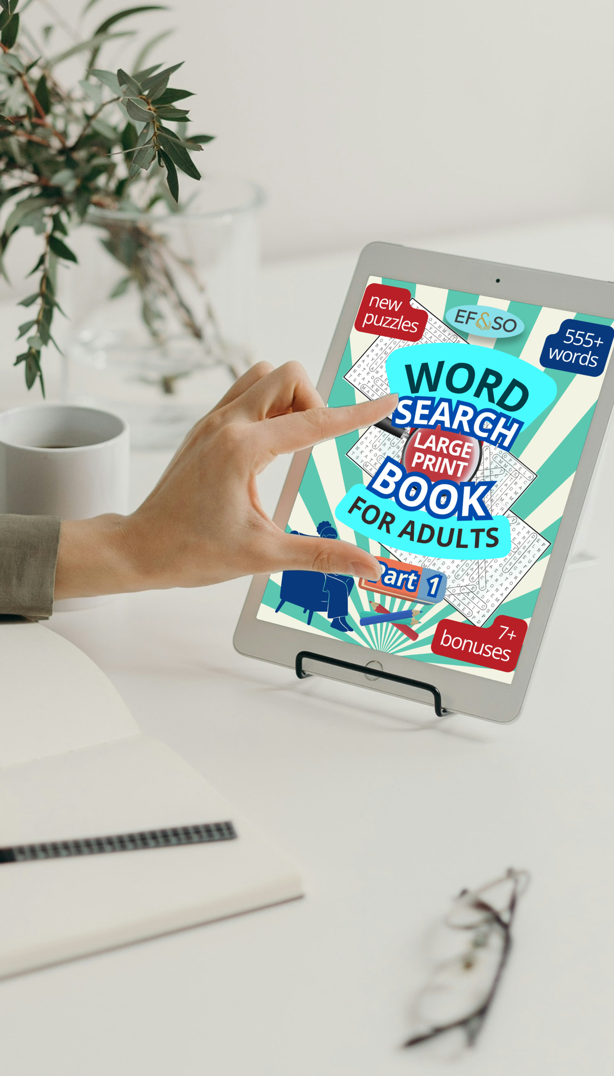 EF&SO Series. Word Search Book for Adults: Large print. PART 1. (Printable PDF)