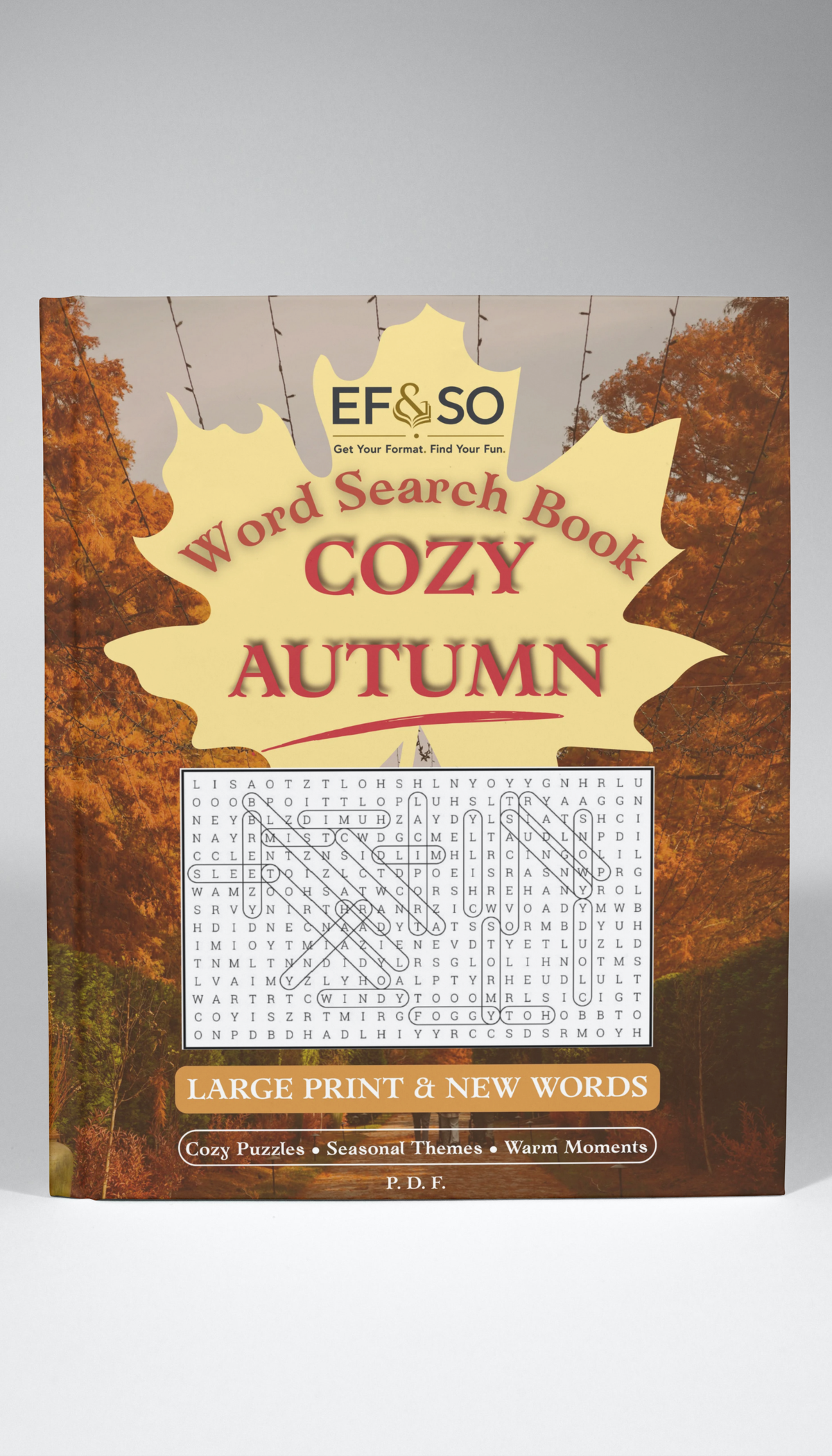 Cozy Autumn. Word Search Large Print (Printable PDF)
