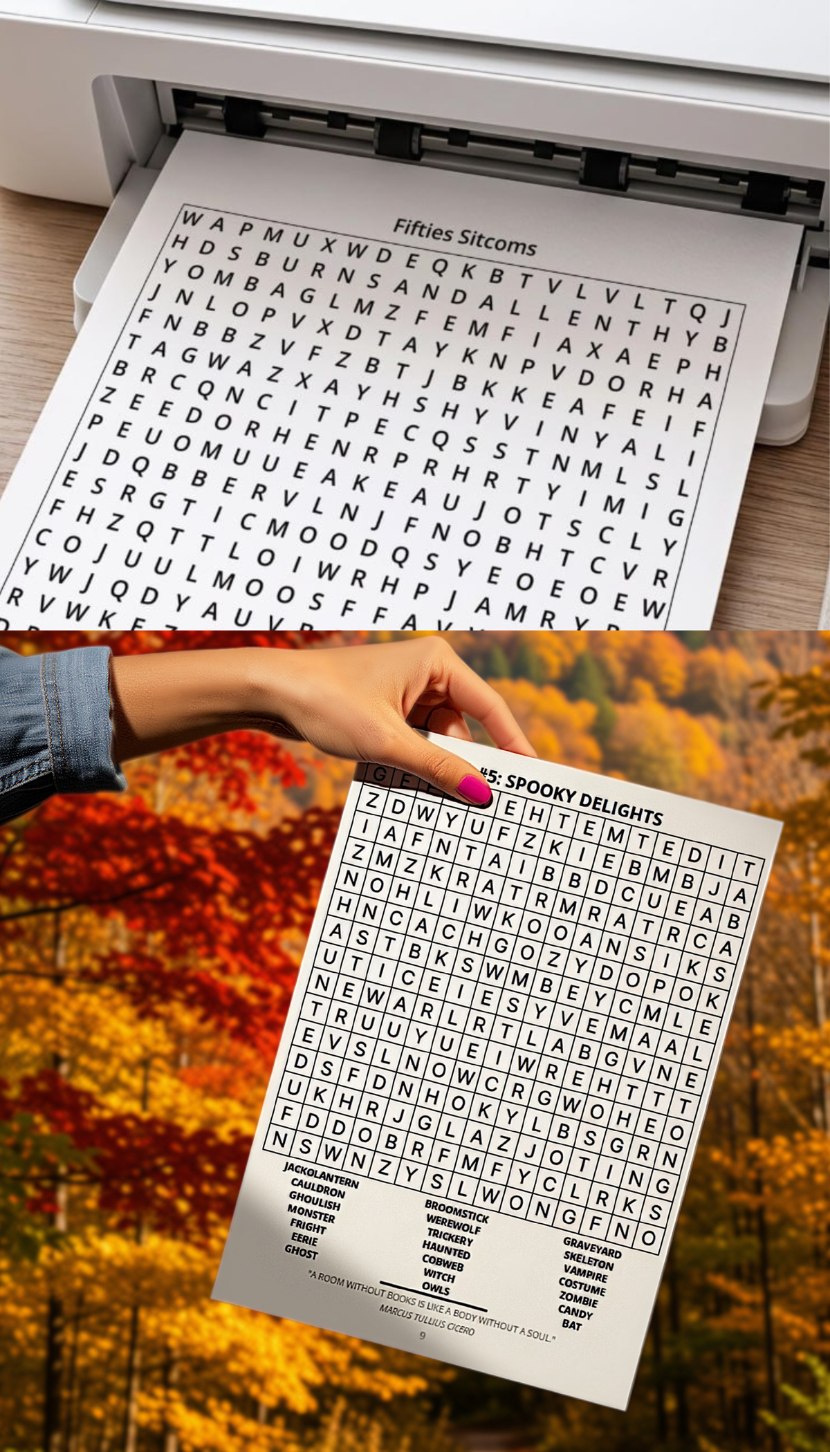 Cozy Autumn. Word Search Large Print (Printable PDF)