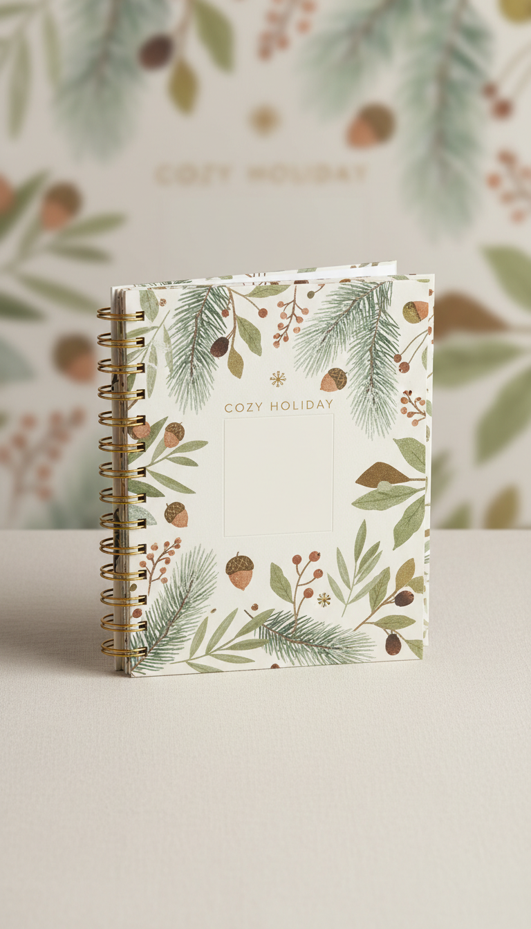 Cozy Holiday Spiral Activity Journal