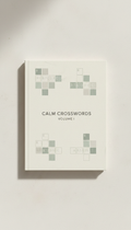 Calm crosswords soft matte cover