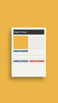 Daily Focus Productivity Template PDF